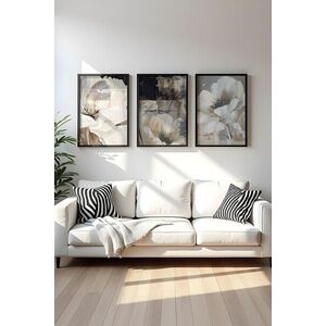 Imagine Set 3 tablouri decorative, Huhu480S, Lemn masiv, Multicolor