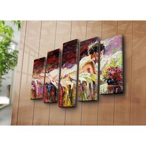 Imagine Set 5 tablouri decorative, 5PATK-72, 19 x 70 cm, Multicolor