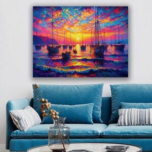 Imagine Tablou decorativ, KNV9963, Rama din lemn (grosime 3 cm), Multicolor