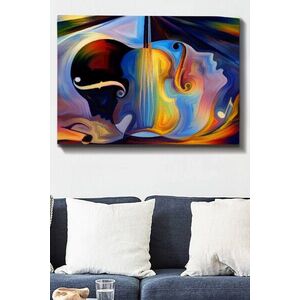 Imagine Tablou decorativ, Kanvas Tablo (70 x 100), Rama din lemn (grosime 3 cm), Multicolor