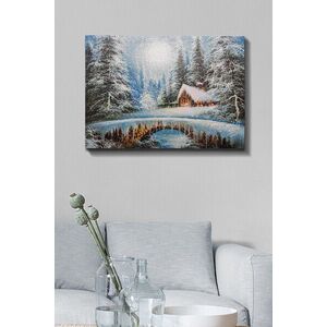 Imagine Tablou decorativ, Kanvas Tablo (70 x 100), Rama din lemn (grosime 3 cm), Multicolor