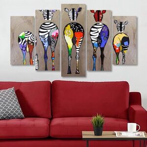 Imagine Set 5 tablouri decorative, 5MDF4524_60100 (100 x 60), 3 mm, Multicolor