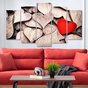 Imagine Set 5 tablouri decorative, 5MDF4529_60100 (100 x 60), 3 mm, Multicolor