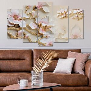 Imagine Set 5 tablouri decorative, 5MDF4589_60100 (100 x 60), 3 mm, Multicolor