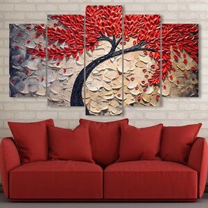 Imagine Set 5 tablouri decorative, 5MDF4604_60100 (100 x 60), 3 mm, Multicolor