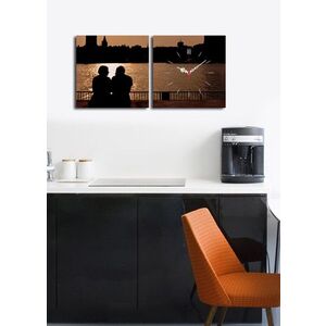 Imagine Ceas de perete 2 piese, 2P2828CS-16, Dimensiune: 28 x 28 cm (2 bucăți), Multicolor