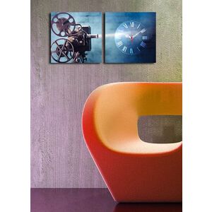 Imagine Ceas de perete 2 piese, 2P2828CS-8, Dimensiune: 28 x 28 cm (2 bucăți), Multicolor