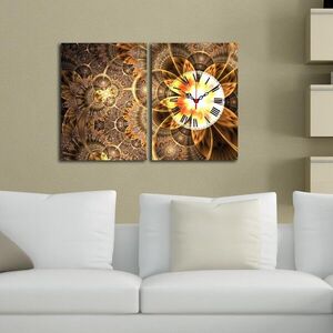 Imagine Ceas de perete 2 piese, 2P3040CS-155, 28 x 38 cm, 2 piese, Multicolor