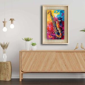 Imagine Tablou decorativ, Ahsakca, Fundal: 100% MDF de arțar (grosime: 2, 7 mm) Vopsea: 100% MDF (grosime: 5 mm), Multicolor
