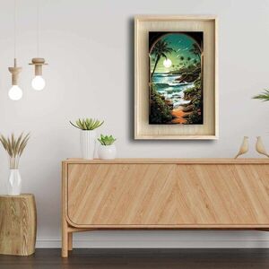 Imagine Tablou decorativ, Ahsakca, Fundal: 100% MDF de arțar (grosime: 2, 7 mm) Vopsea: 100% MDF (grosime: 5 mm), Multicolor