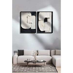 Imagine Set 2 tablouri decorative, Ersy2Lımodel12-Sıyah, MDF, Multicolor