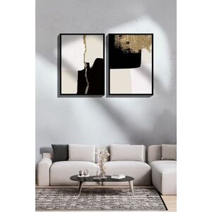 Imagine Set 2 tablouri decorative, Ersy2Lımodel2-Sıyah, MDF, Multicolor