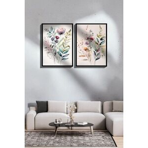 Imagine Set 2 tablouri decorative, Ersy2Lımodel37-Sıyah, MDF, Multicolor