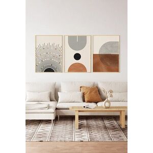 Imagine Set 3 tablouri decorative, 3Dartsohoset3, MDF, Multicolor