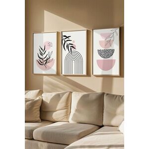 Imagine Set 3 tablouri decorative, Artvmodel2-Ahsap, MDF, Multicolor