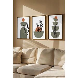 Imagine Set 3 tablouri decorative, Artvmodel6-Kahve, MDF, Multicolor