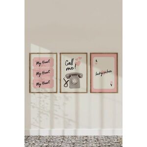 Imagine Set 3 tablouri decorative, Ersy3Ham14, MDF, Multicolor
