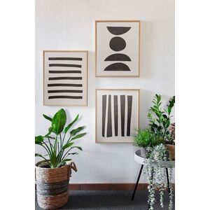 Imagine Set 3 tablouri decorative, Ersydata15-5070, MDF, Multicolor