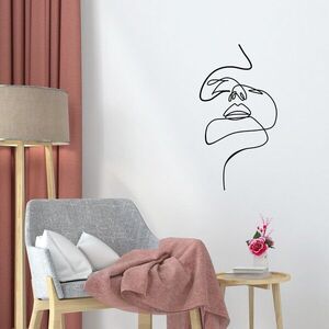 Imagine Decoratiune de perete, Glycon, Dimensiuni: 36 x 68 cm, Negru