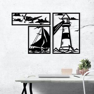 Imagine Decoratiune de perete, Abadda, Dimensiuni: 72 x 43 cm, Negru