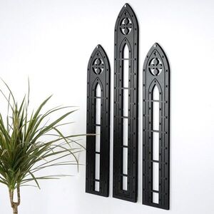 Imagine Decoratiune de perete, CRY022, Dimensiune: 53 x 11 cm (2 bucăți), Negru