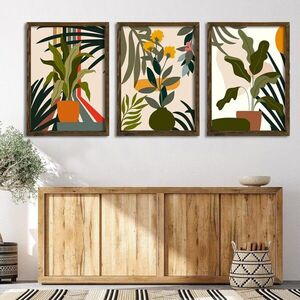 Imagine Set 3 tablouri decorative, EMN010, Imprimat UV, Multicolor