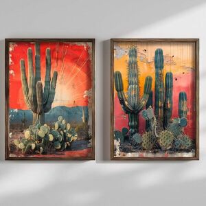 Imagine Set 2 tablouri decorative, HUM114, Cadru: 100% MOLID, Multicolor