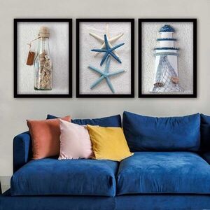 Imagine Set 3 tablouri decorative, 3SC_25445214_3545, Polistiren, Multicolor