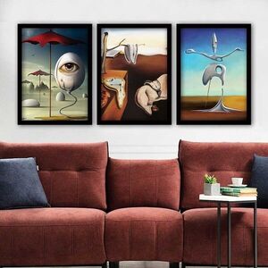 Imagine Set 3 tablouri decorative, 3SC_UN65686_5575, Polistiren, Multicolor
