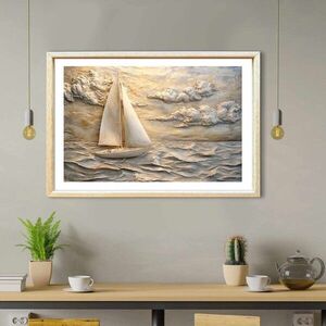 Imagine Tablou decorativ, Ahswabisabi-027, Suport din 100% MDF (Grosime: 2, 7 mm), Multicolor