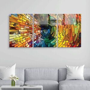 Imagine Set 3 tablouri decorative, 2000, Dimensiune: 45 x 65 cm (3 bucăți), Multicolor