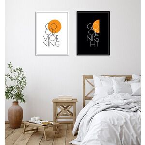 Imagine Set 2 tablouri decorative, IDC01, Rama de lemn, Multicolor