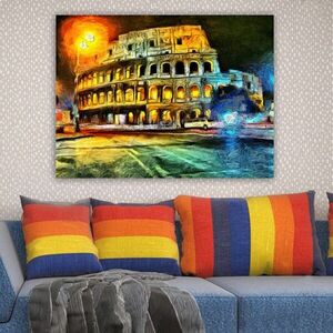 Imagine Tablou decorativ, 232360318_70100, Rama din lemn (grosime 3 cm), Multicolor