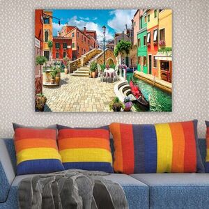 Imagine Tablou decorativ, 560457310_70100, Rama din lemn (grosime 3 cm), Multicolor