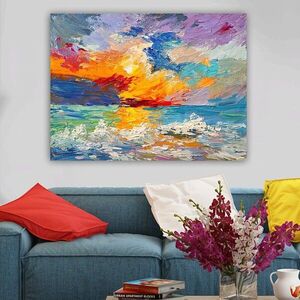 Imagine Tablou decorativ, 60489787_70100, Rama din lemn (grosime 3 cm), Multicolor