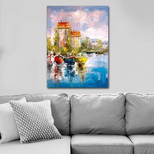 Imagine Tablou decorativ, 613287734_70100, Rama din lemn (grosime 3 cm), Multicolor