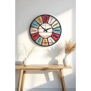 Imagine Ceas de perete, Huhuas00009, Dimensiune: 50 x 50 cm (1 bucată), Multicolor