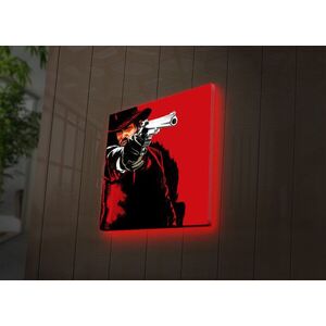 Imagine Tablou decorativ cu lumina LED, 2828DACT-48, Dimensiune: 28 x 28 cm, Multicolor