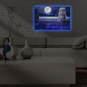 Imagine Tablou decorativ cu lumina LED, 4570DACT-67, Dimensiune: 45 x 70 cm, Multicolor