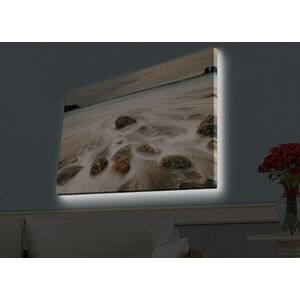 Imagine Tablou decorativ cu lumina LED, 4570HDACT-005, Dimensiune: 45 x 70 cm, Multicolor