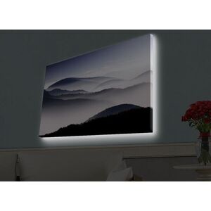 Imagine Tablou decorativ cu lumina LED, 4570HDACT-025, Dimensiune: 45 x 70 cm, Multicolor