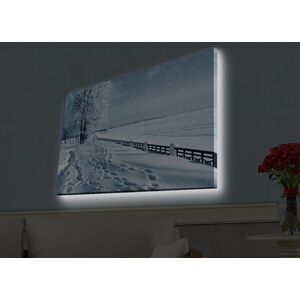 Imagine Tablou decorativ cu lumina LED, 4570HDACT-045, Dimensiune: 45 x 70 cm, Multicolor