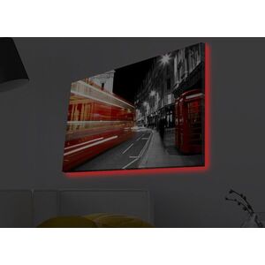 Imagine Tablou decorativ cu lumina LED, 4570MDACT-031, Dimensiune: 45 x 70 cm, Multicolor