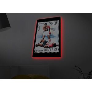 Imagine Tablou decorativ cu lumina LED, 4570MDACT-070, Dimensiune: 45 x 70 cm, Multicolor