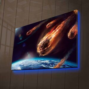 Imagine Tablou decorativ cu lumina LED, NASA-009, Dimensiune: 45 x 70 cm, Multicolor
