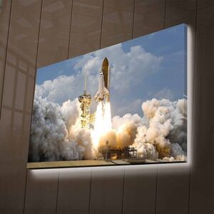 Imagine Tablou decorativ cu lumina LED, NASA-032, Dimensiune: 45 x 70 cm, Multicolor