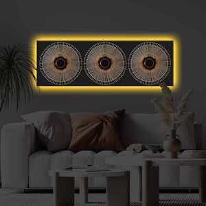 Imagine Tablou decorativ cu lumina LED, 3090KTLGDACT, 30 x 90 cm, Multicolor