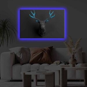 Imagine Tablou decorativ cu lumina LED, 4570KTLGDACT, Dimensiune: 45 x 70 cm, Multicolor