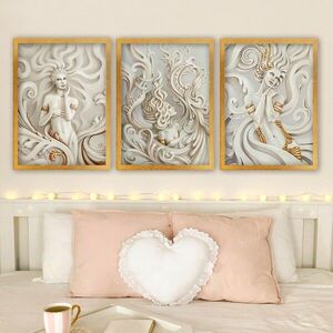 Imagine Set 3 tablouri decorative, 3SC117, Plastic, Multicolor