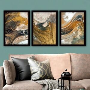 Imagine Set 3 tablouri decorative, 3SC56, Plastic, Multicolor
